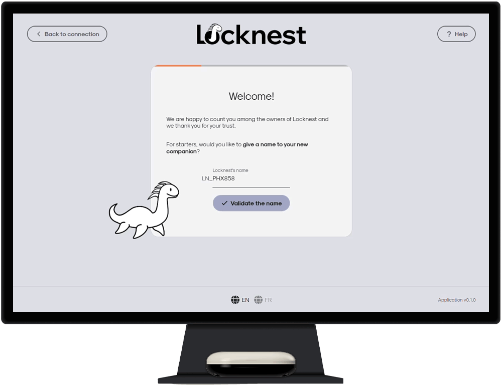Onboarding Interface Locknest